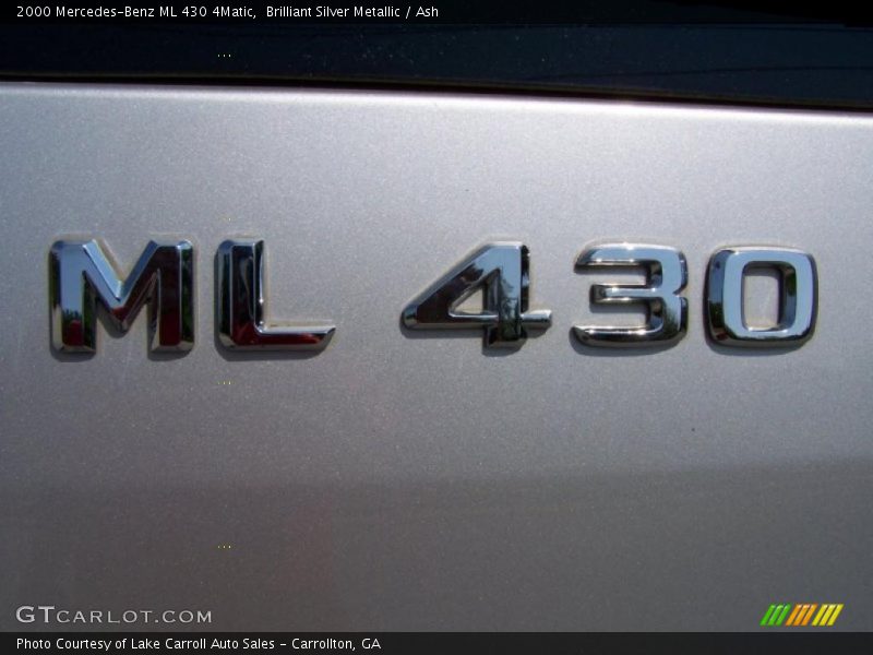 Brilliant Silver Metallic / Ash 2000 Mercedes-Benz ML 430 4Matic