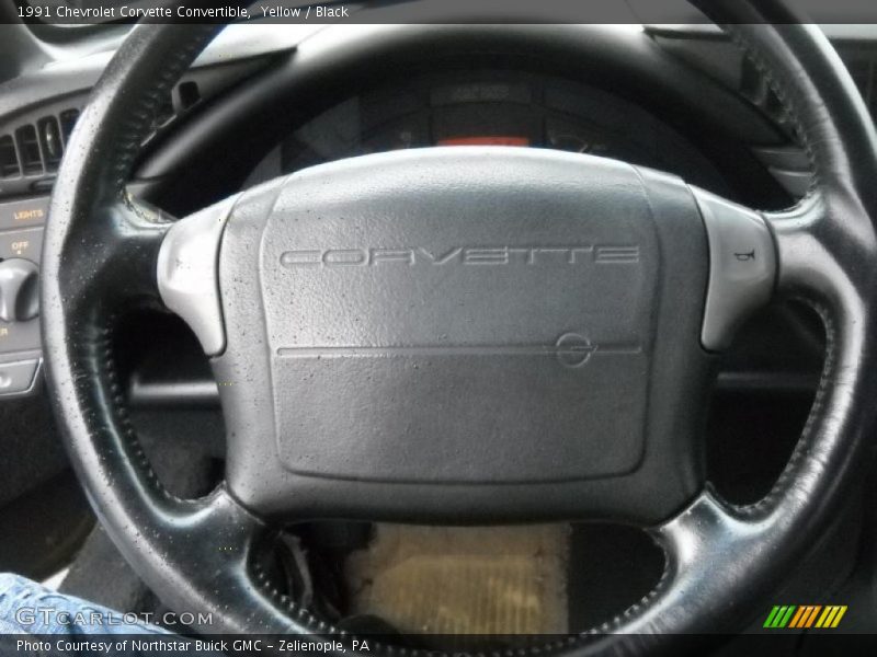 Yellow / Black 1991 Chevrolet Corvette Convertible