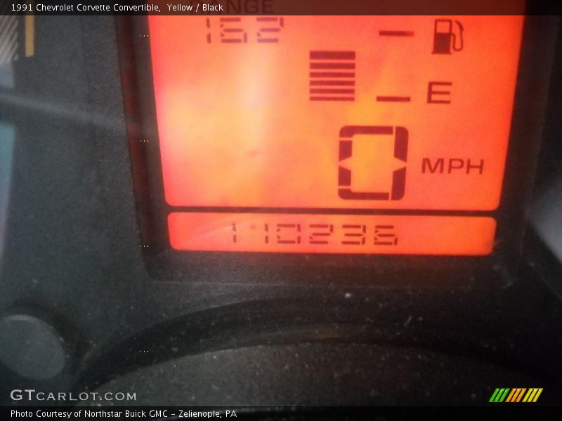 Yellow / Black 1991 Chevrolet Corvette Convertible