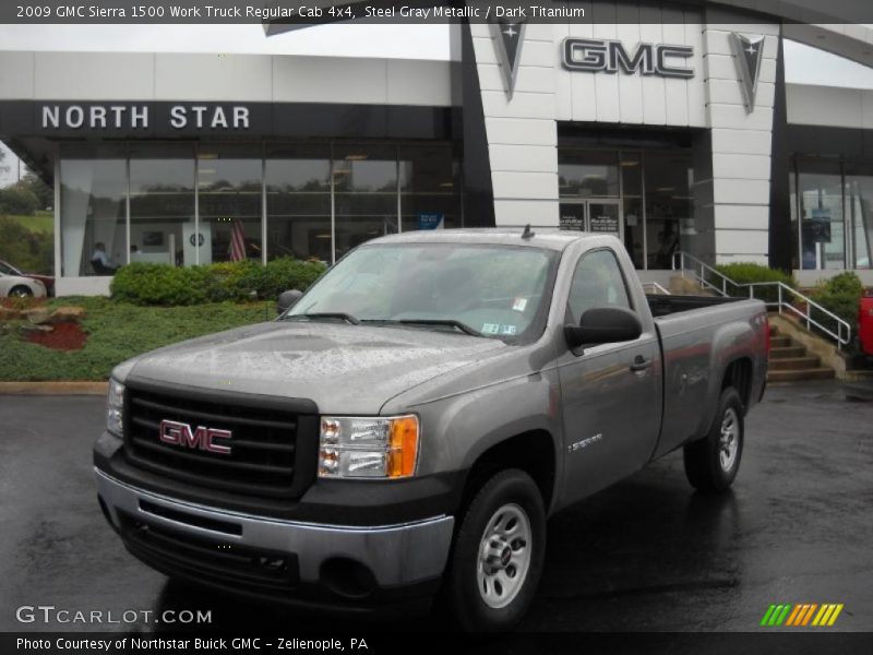 Steel Gray Metallic / Dark Titanium 2009 GMC Sierra 1500 Work Truck Regular Cab 4x4