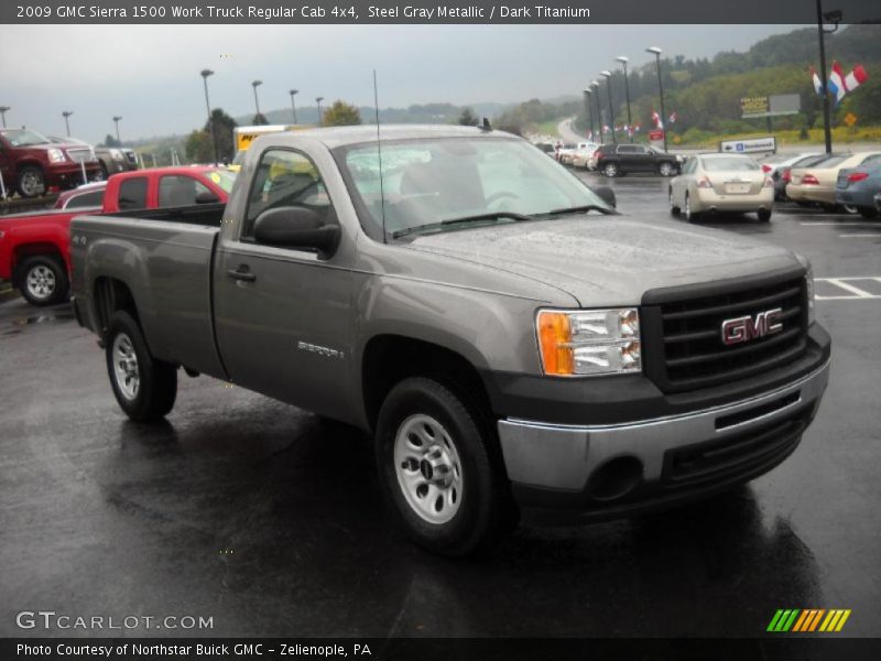 Steel Gray Metallic / Dark Titanium 2009 GMC Sierra 1500 Work Truck Regular Cab 4x4