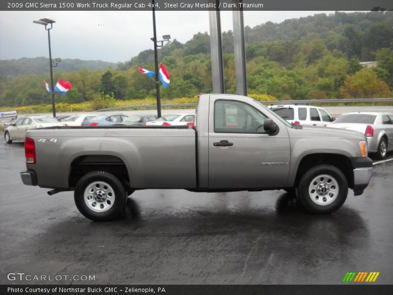 Steel Gray Metallic / Dark Titanium 2009 GMC Sierra 1500 Work Truck Regular Cab 4x4