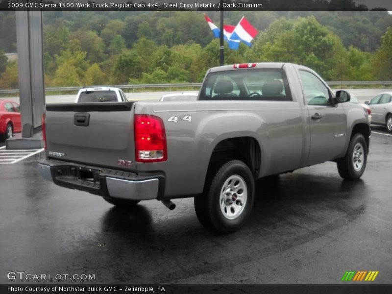 Steel Gray Metallic / Dark Titanium 2009 GMC Sierra 1500 Work Truck Regular Cab 4x4