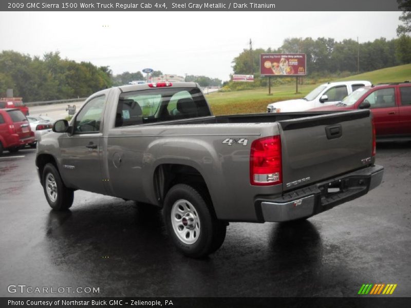 Steel Gray Metallic / Dark Titanium 2009 GMC Sierra 1500 Work Truck Regular Cab 4x4