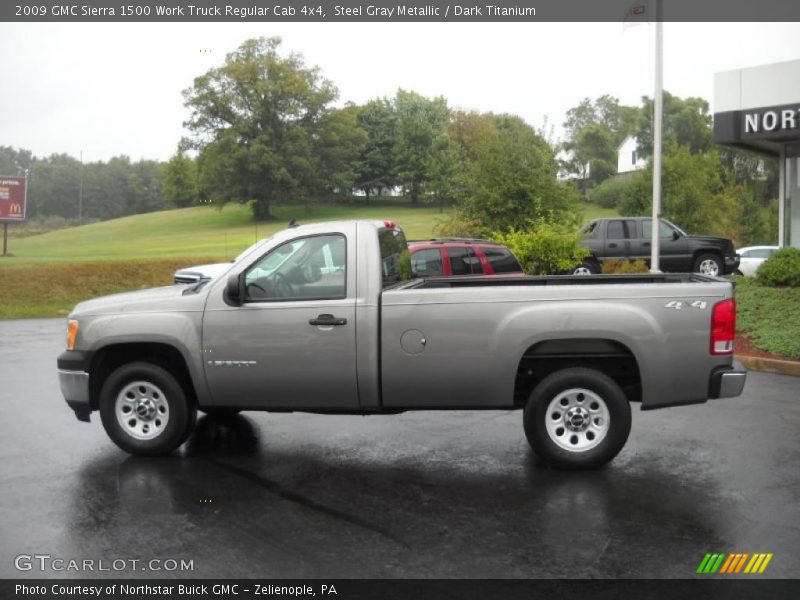 Steel Gray Metallic / Dark Titanium 2009 GMC Sierra 1500 Work Truck Regular Cab 4x4