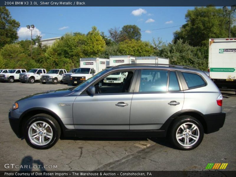 Silver Grey Metallic / Black 2004 BMW X3 3.0i