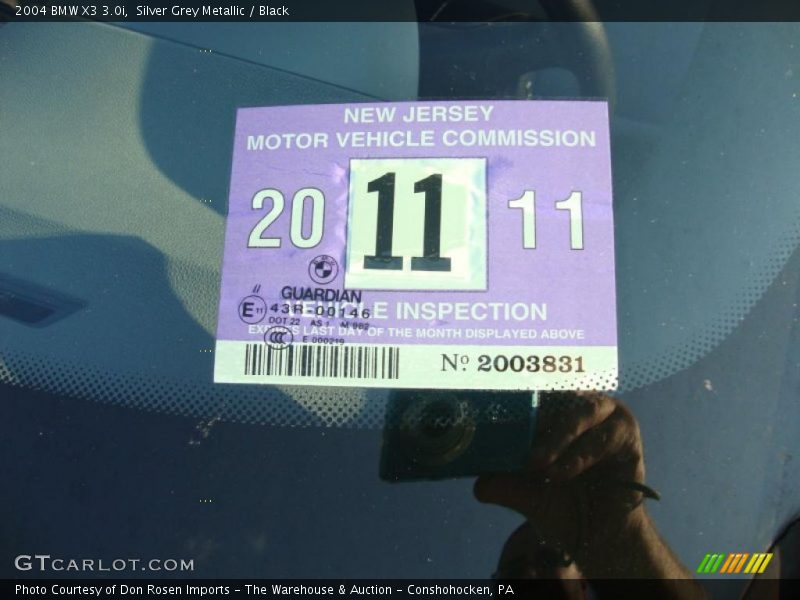Silver Grey Metallic / Black 2004 BMW X3 3.0i
