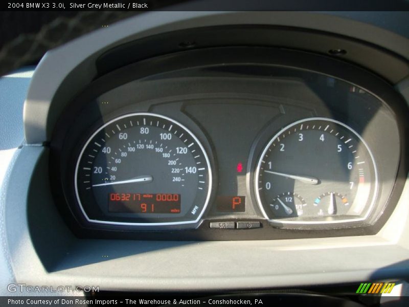 Silver Grey Metallic / Black 2004 BMW X3 3.0i