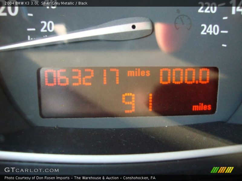 Silver Grey Metallic / Black 2004 BMW X3 3.0i