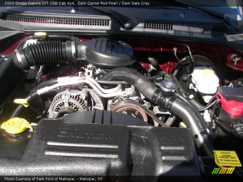 Dark Garnet Red Pearl / Dark Slate Gray 2003 Dodge Dakota SXT Club Cab 4x4
