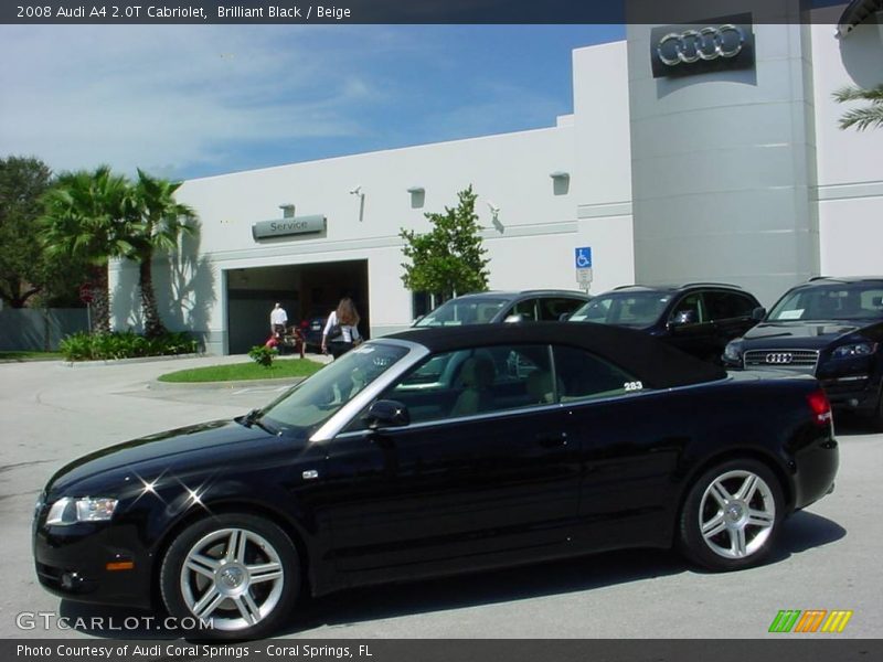 Brilliant Black / Beige 2008 Audi A4 2.0T Cabriolet