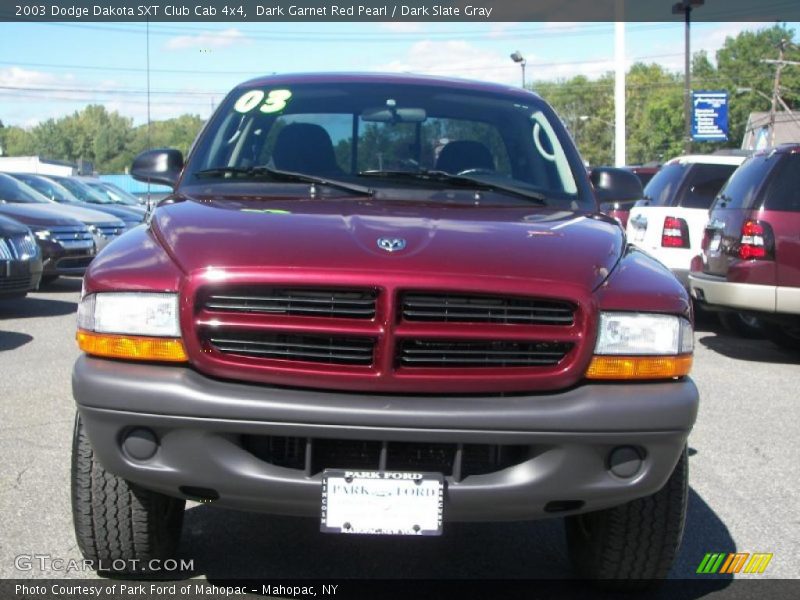 Dark Garnet Red Pearl / Dark Slate Gray 2003 Dodge Dakota SXT Club Cab 4x4