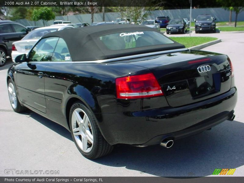 Brilliant Black / Beige 2008 Audi A4 2.0T Cabriolet