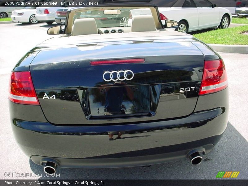 Brilliant Black / Beige 2008 Audi A4 2.0T Cabriolet