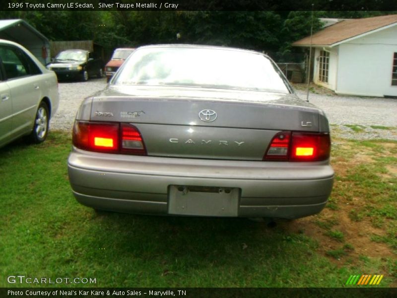 Silver Taupe Metallic / Gray 1996 Toyota Camry LE Sedan