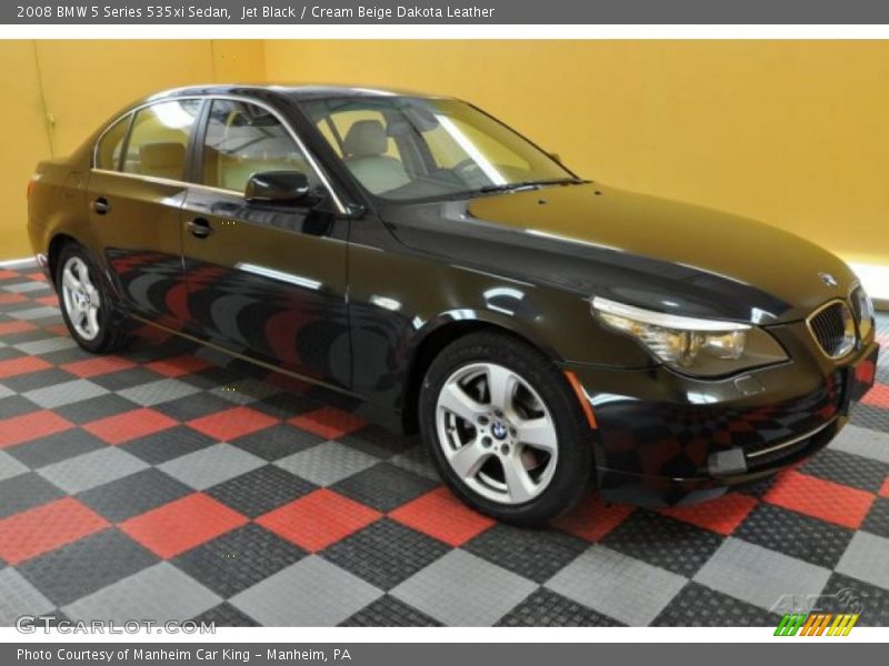 Jet Black / Cream Beige Dakota Leather 2008 BMW 5 Series 535xi Sedan