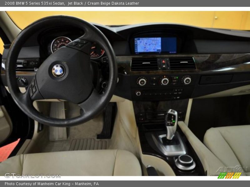 Jet Black / Cream Beige Dakota Leather 2008 BMW 5 Series 535xi Sedan
