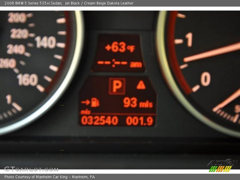 Jet Black / Cream Beige Dakota Leather 2008 BMW 5 Series 535xi Sedan