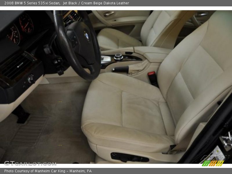 Jet Black / Cream Beige Dakota Leather 2008 BMW 5 Series 535xi Sedan
