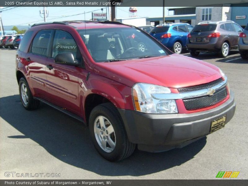 Salsa Red Metallic / Light Gray 2005 Chevrolet Equinox LS AWD