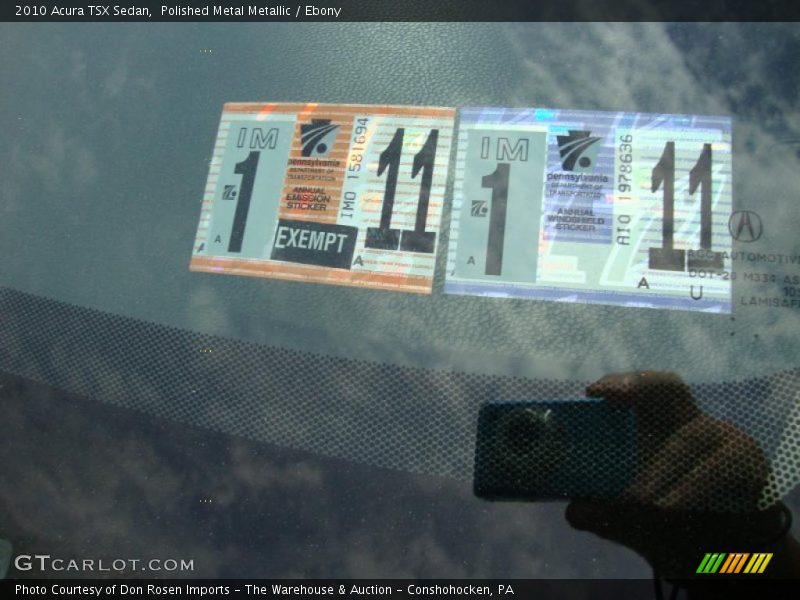 Polished Metal Metallic / Ebony 2010 Acura TSX Sedan