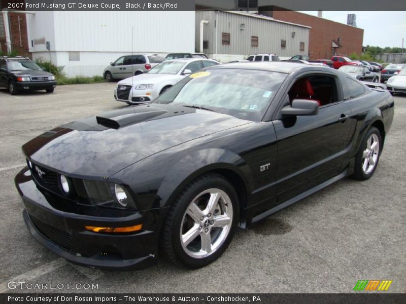 Black / Black/Red 2007 Ford Mustang GT Deluxe Coupe