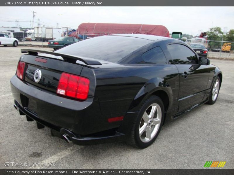 Black / Black/Red 2007 Ford Mustang GT Deluxe Coupe