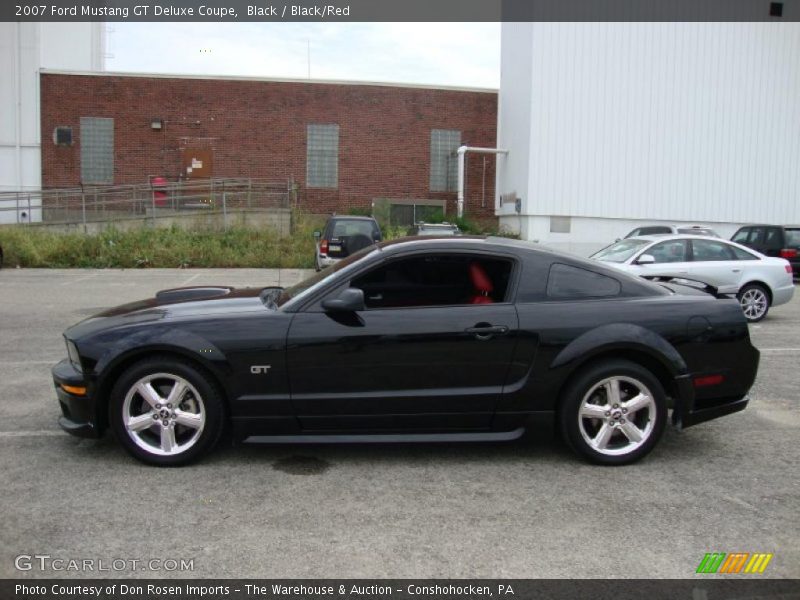 Black / Black/Red 2007 Ford Mustang GT Deluxe Coupe
