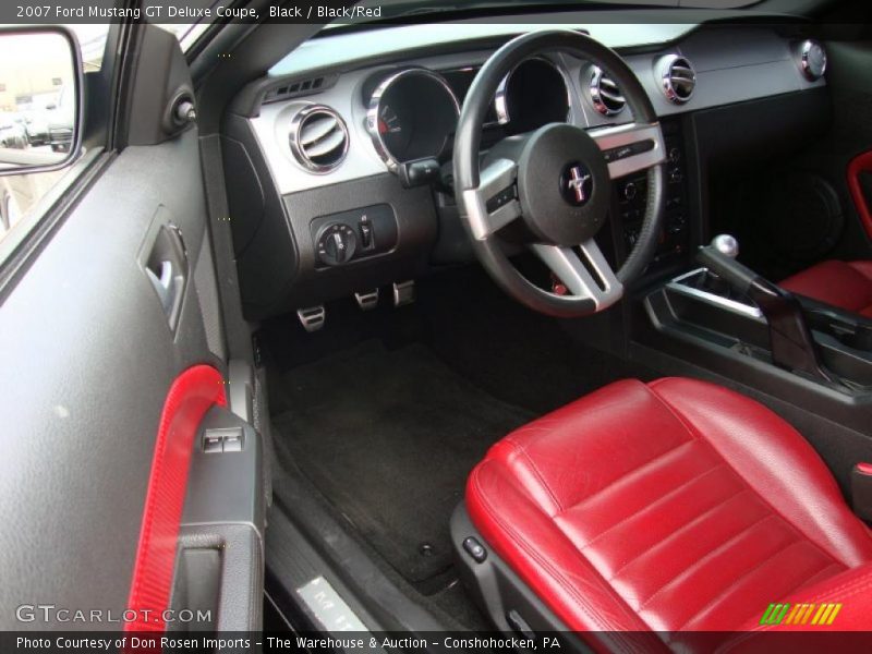 Black / Black/Red 2007 Ford Mustang GT Deluxe Coupe