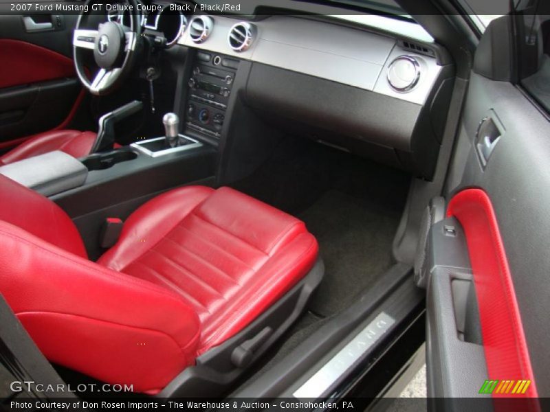 Black / Black/Red 2007 Ford Mustang GT Deluxe Coupe