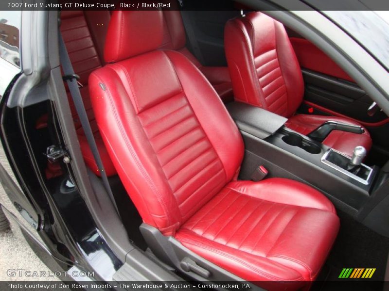 Black / Black/Red 2007 Ford Mustang GT Deluxe Coupe