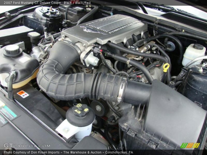Black / Black/Red 2007 Ford Mustang GT Deluxe Coupe