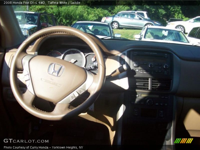 Taffeta White / Saddle 2008 Honda Pilot EX-L 4WD