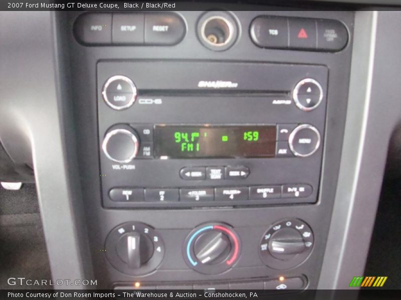 Black / Black/Red 2007 Ford Mustang GT Deluxe Coupe