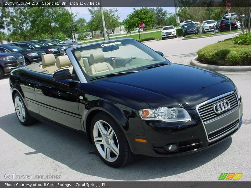 Brilliant Black / Beige 2008 Audi A4 2.0T Cabriolet
