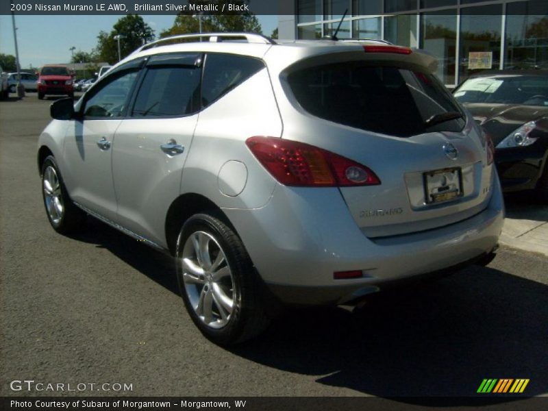 Brilliant Silver Metallic / Black 2009 Nissan Murano LE AWD
