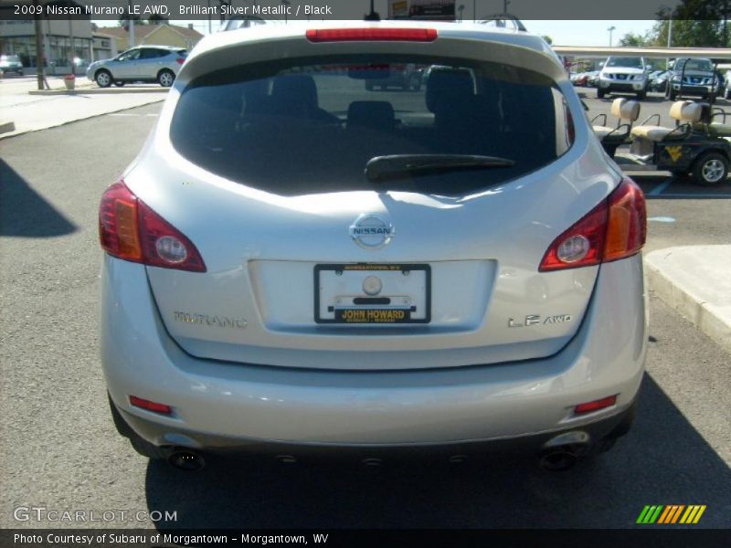 Brilliant Silver Metallic / Black 2009 Nissan Murano LE AWD