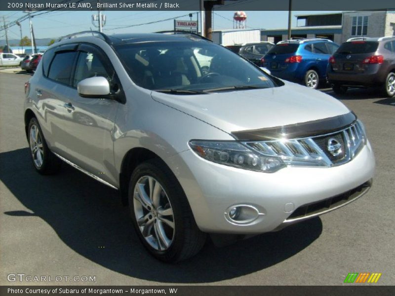 Brilliant Silver Metallic / Black 2009 Nissan Murano LE AWD