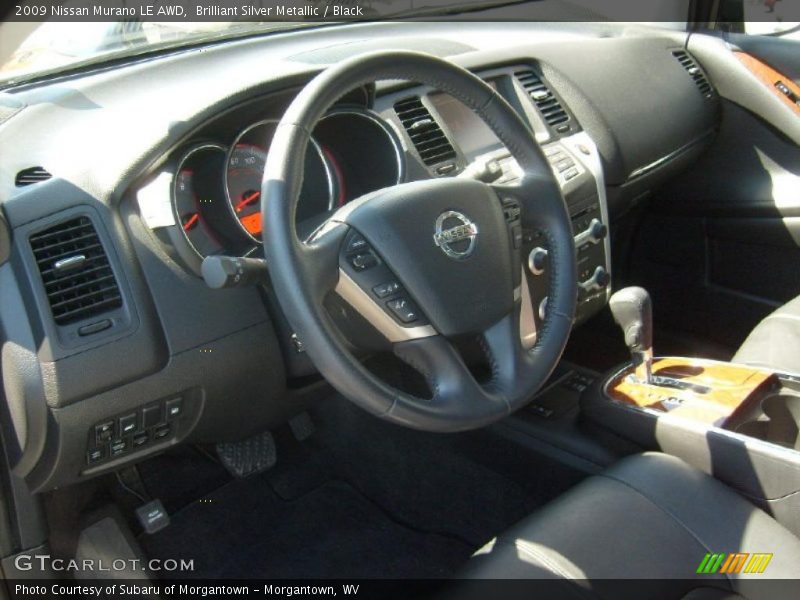 Brilliant Silver Metallic / Black 2009 Nissan Murano LE AWD