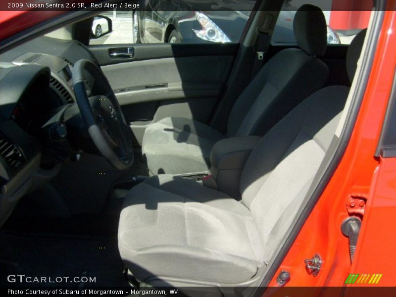 Red Alert / Beige 2009 Nissan Sentra 2.0 SR