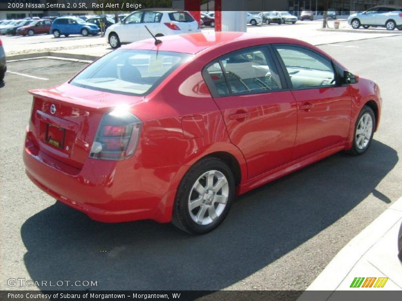 Red Alert / Beige 2009 Nissan Sentra 2.0 SR