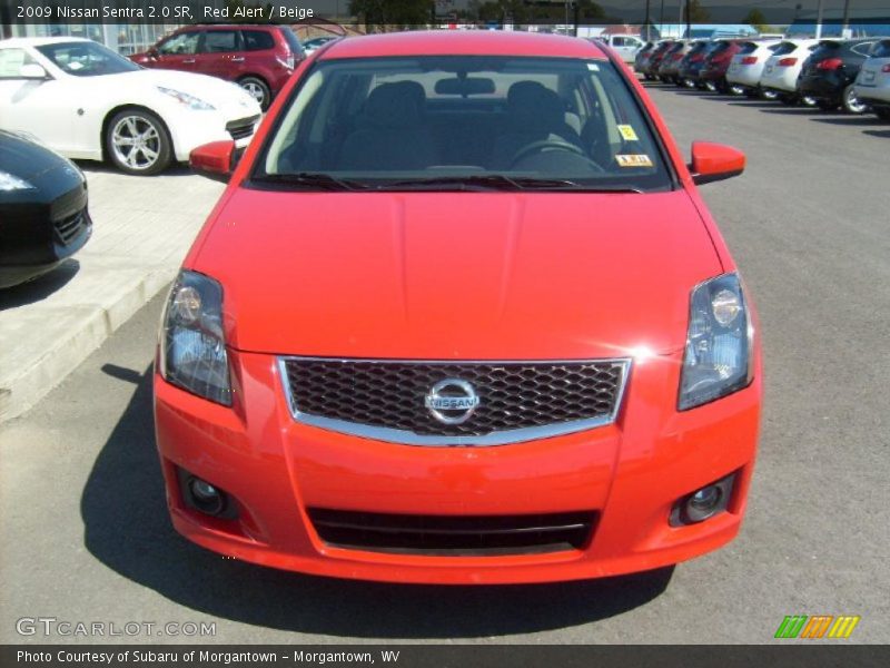 Red Alert / Beige 2009 Nissan Sentra 2.0 SR