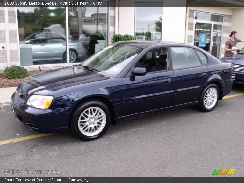 Mystic Blue Pearl / Gray 2003 Subaru Legacy L Sedan