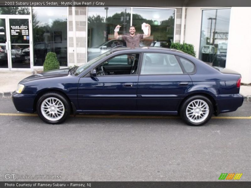 Mystic Blue Pearl / Gray 2003 Subaru Legacy L Sedan