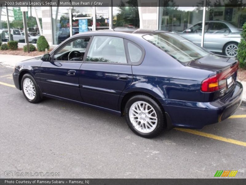 Mystic Blue Pearl / Gray 2003 Subaru Legacy L Sedan