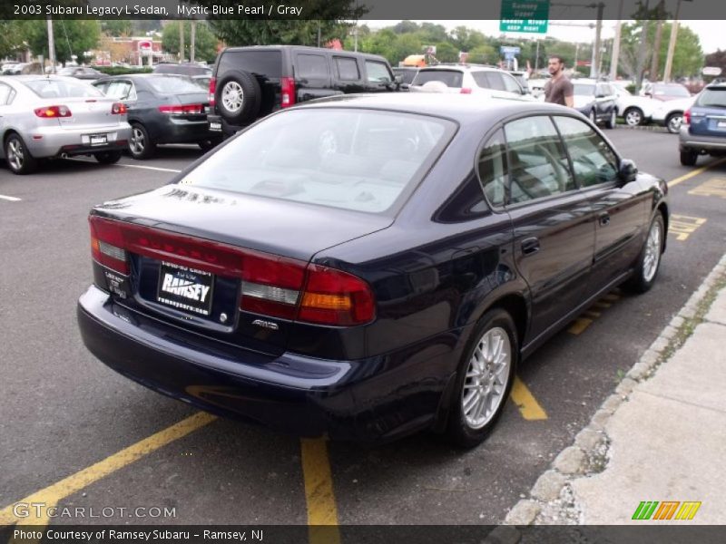 Mystic Blue Pearl / Gray 2003 Subaru Legacy L Sedan