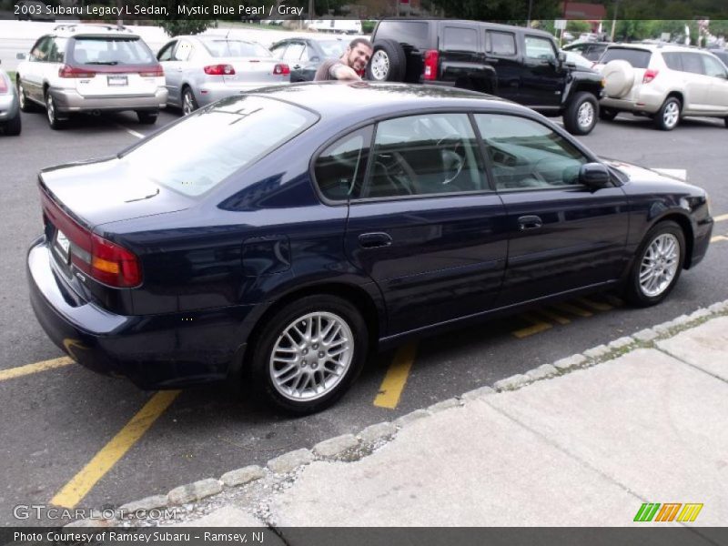 Mystic Blue Pearl / Gray 2003 Subaru Legacy L Sedan