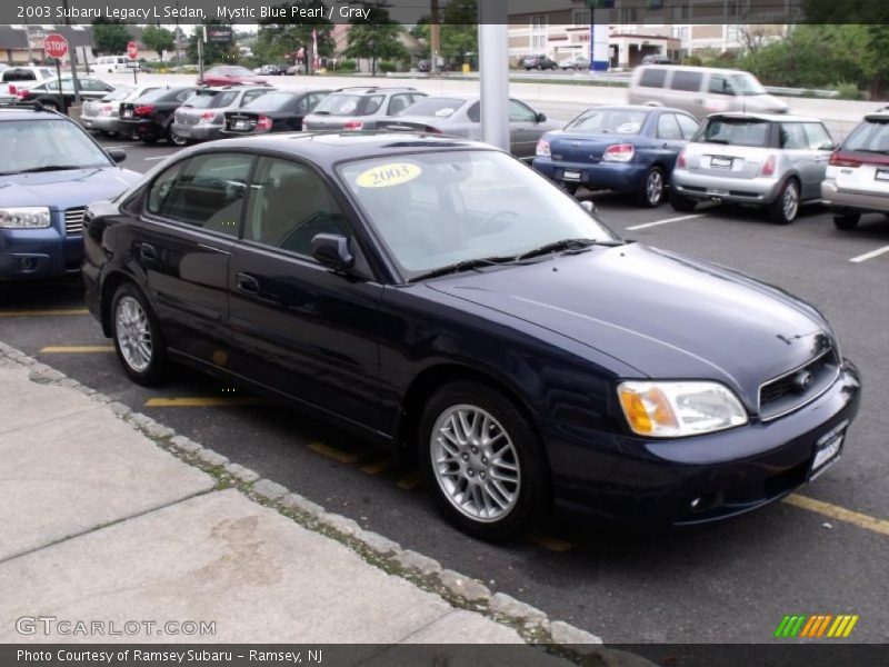 Mystic Blue Pearl / Gray 2003 Subaru Legacy L Sedan
