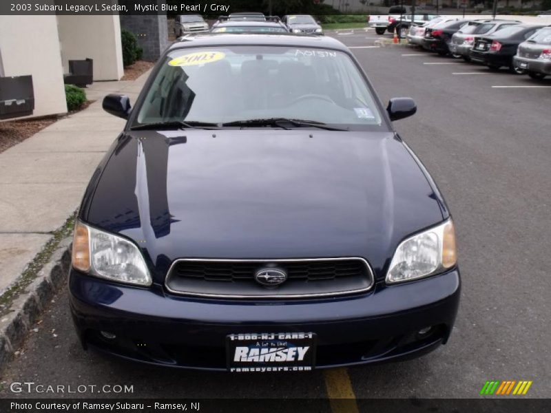 Mystic Blue Pearl / Gray 2003 Subaru Legacy L Sedan