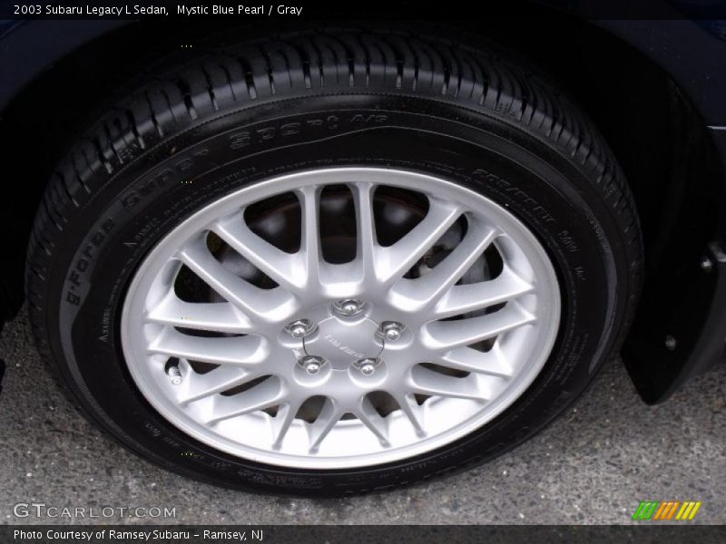 Mystic Blue Pearl / Gray 2003 Subaru Legacy L Sedan